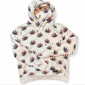 WESC Cannabis Weed Trippy Hippie Hoodie Womens M or Mens S.